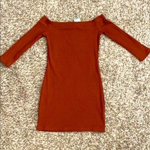 Rust mini dress
